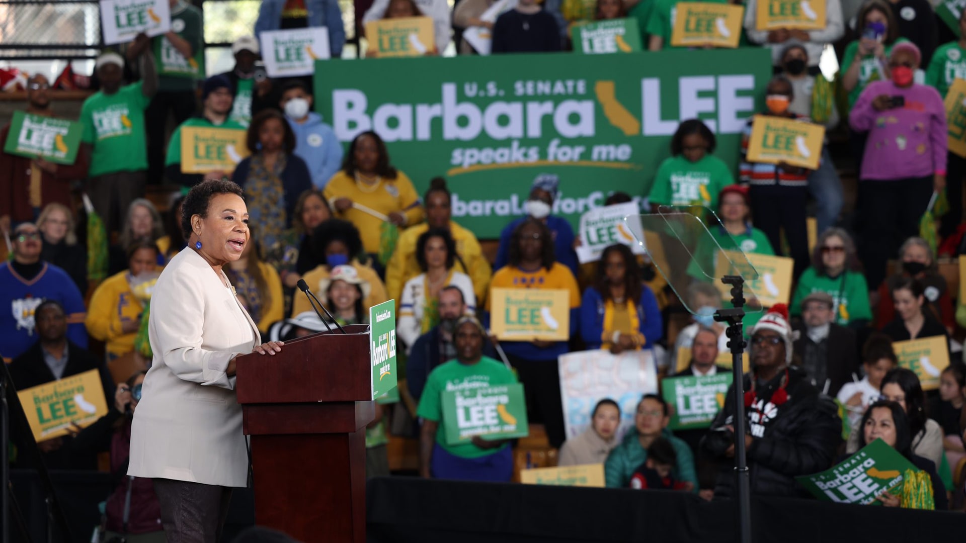 Barbara Lee launches U.S. Senate campaign in Oakland