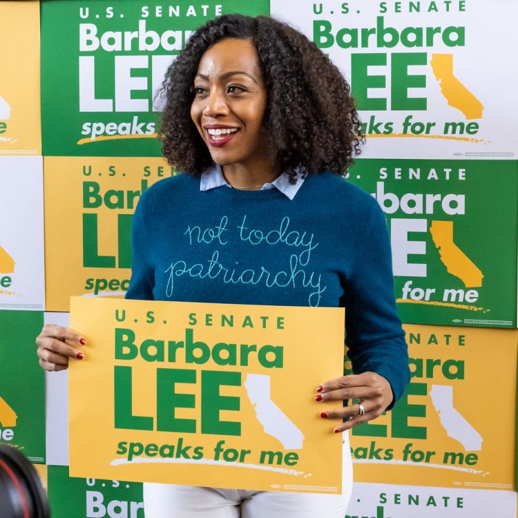 Barbara Lee supporter: ''not today patriarchy''